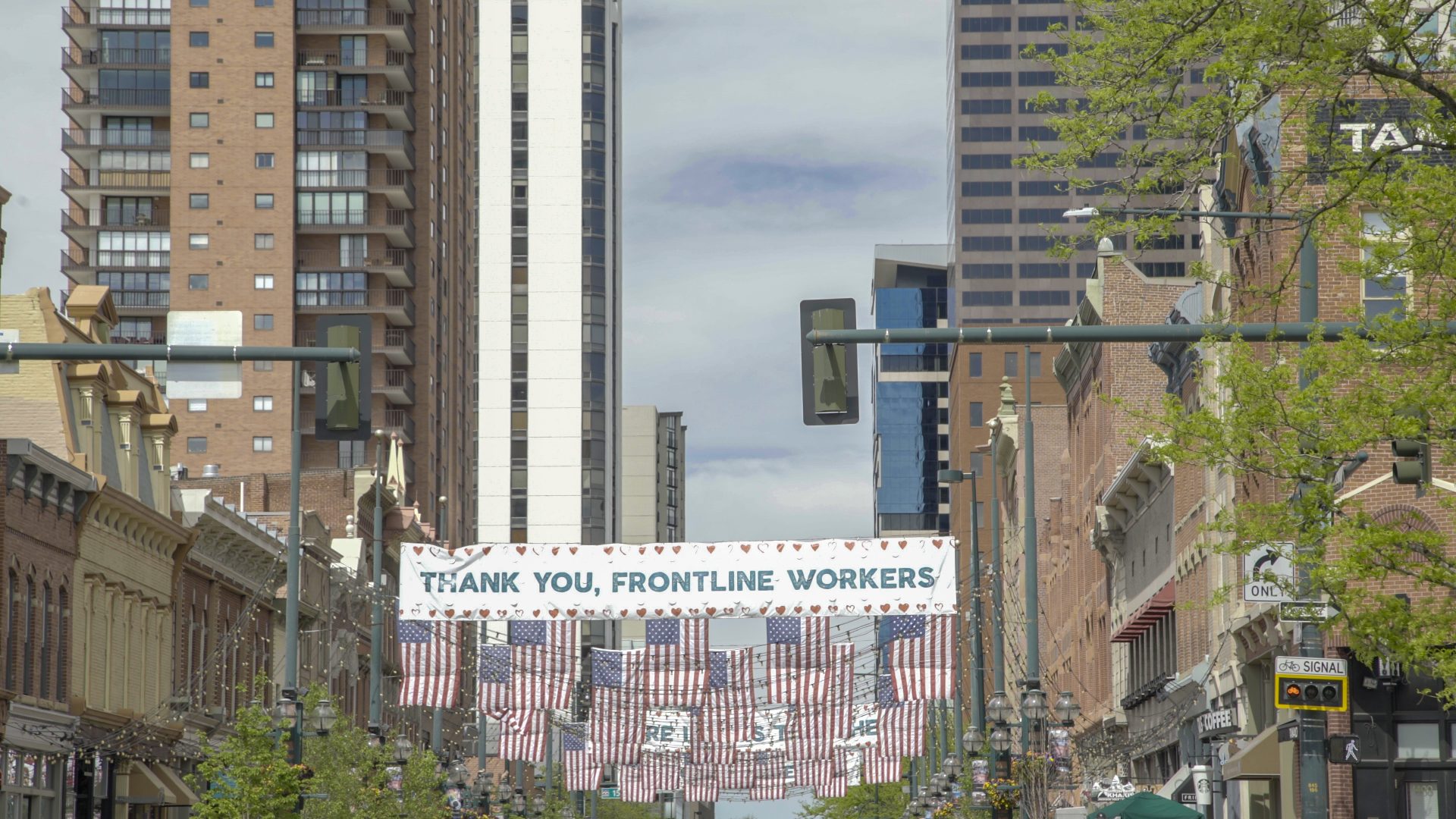 Screenshot from Sony A7RII of Thank you sign at Larimer Square.
